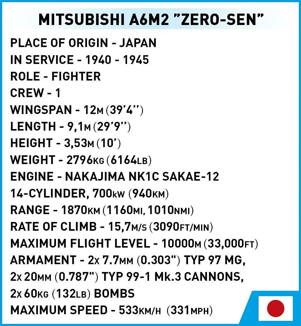 COBI 5729 Mitsubishi A6M2 "Zero-Sen