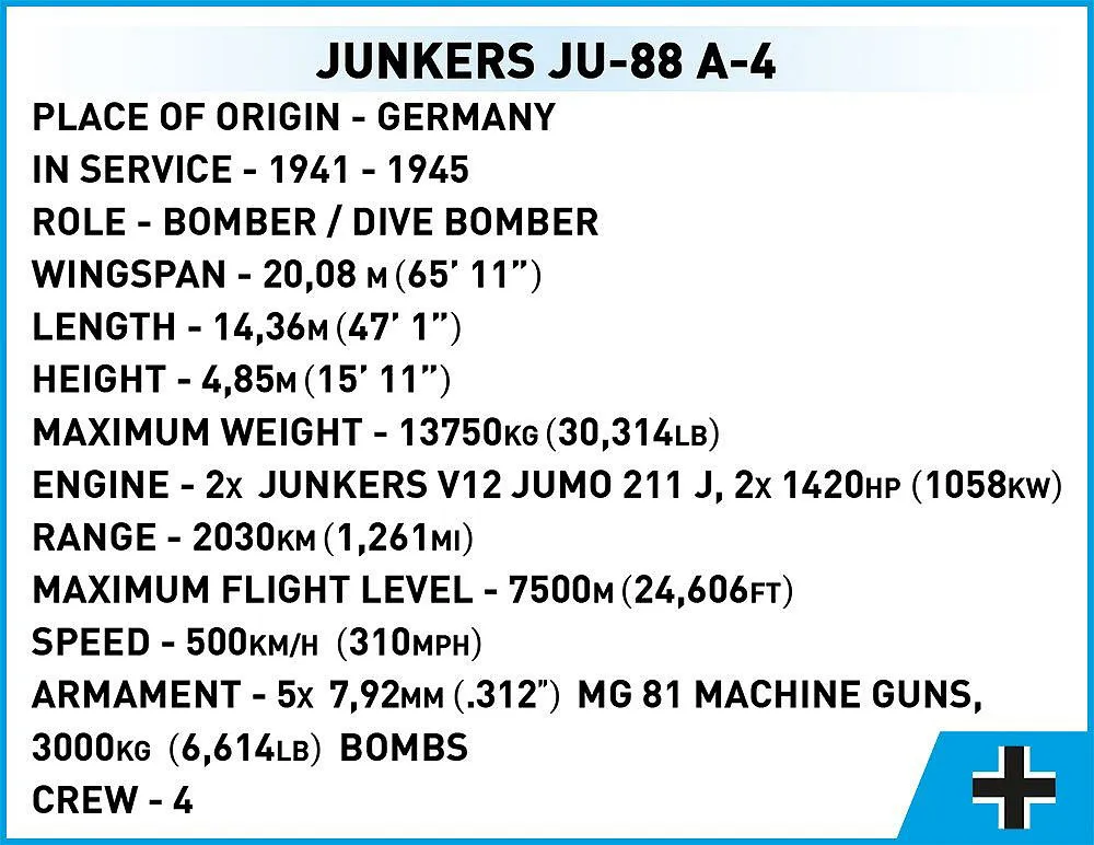 COBI 5732 Junkers Ju 88 - Limited Edition