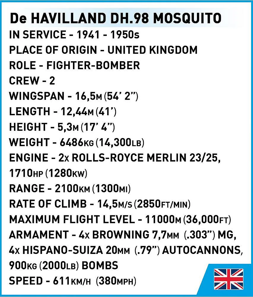 COBI 5735 De Havilland DH-98 Mosquito