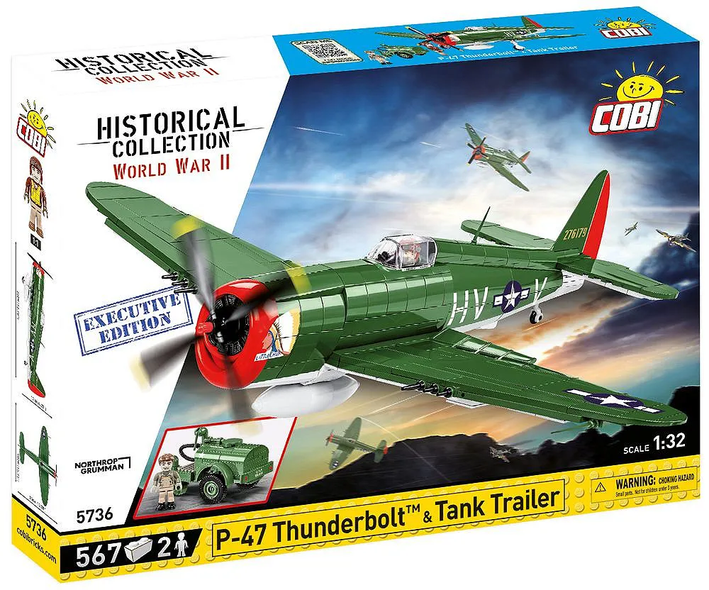 COBI 5736 P-47 Thunderbolt & Tank Trailer - Executive Edition