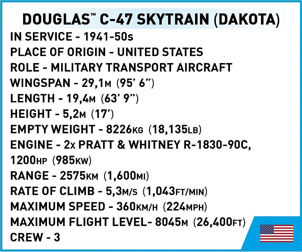 COBI 5743 Douglas C-47 Skytrain Dakota