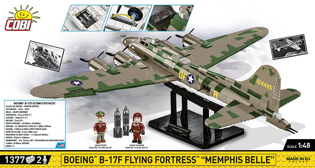COBI 5749 Boeing B-17F Flying Fortress "Memphis Belle" - Executive Edition