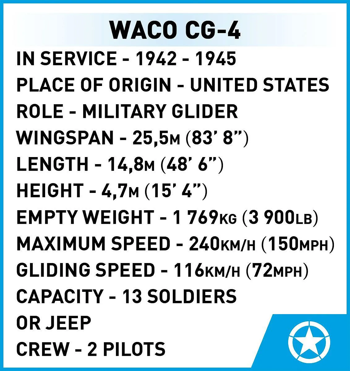 COBI 5755 Waco CG-4