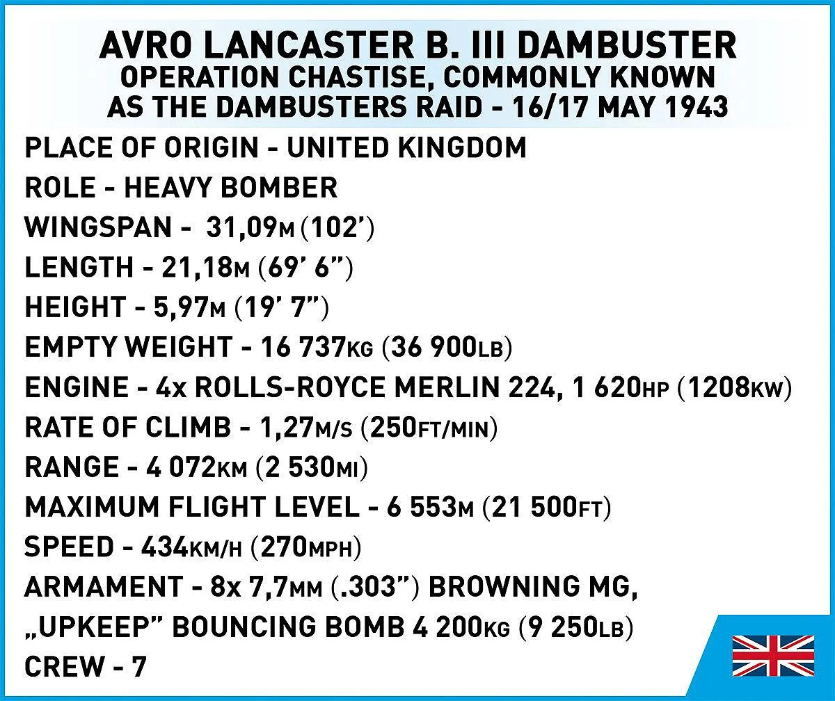 COBI 5758 Avro Lancaster B. III Dambuster - Executive Edition