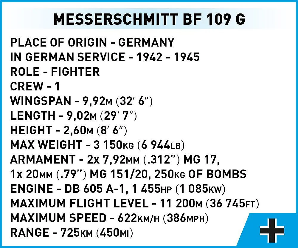 COBI 5761 Messerschmitt Bf 109 G