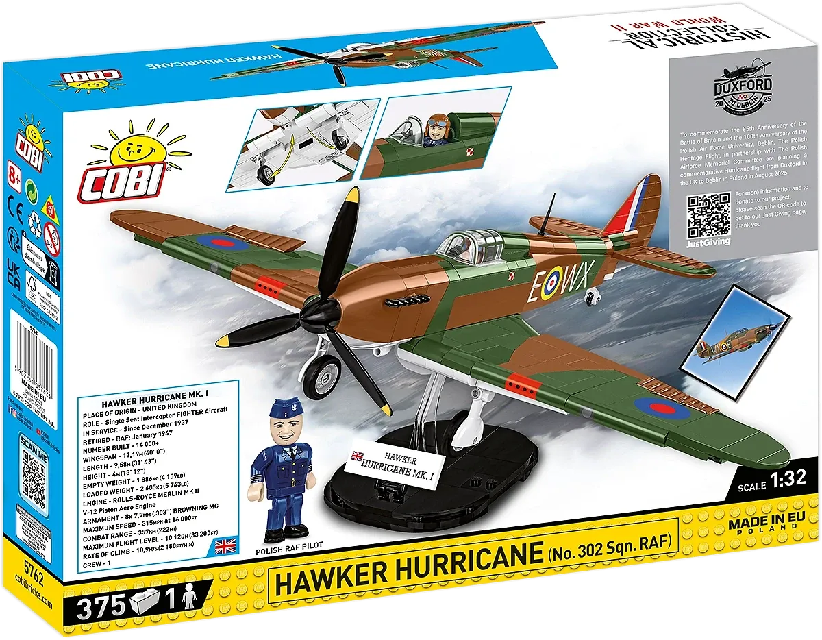 COBI 5762 Hawker Hurricane (No.302 Sqn.RAF)