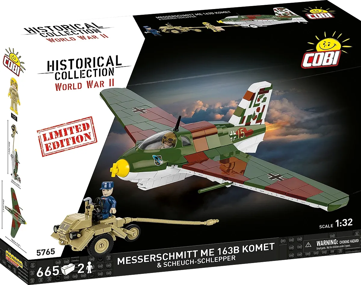COBI 5765 Messerschmitt Me 163B Komet & Scheuch-Schlepper - Limitierte Edition