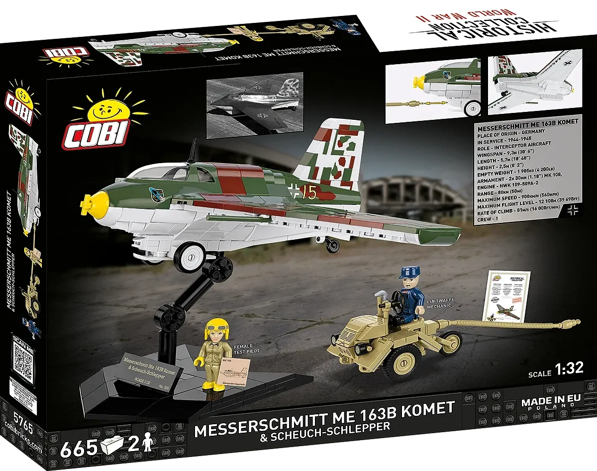 COBI 5765 Messerschmitt Me 163B Komet & Scheuch-Schlepper - Limitierte Edition