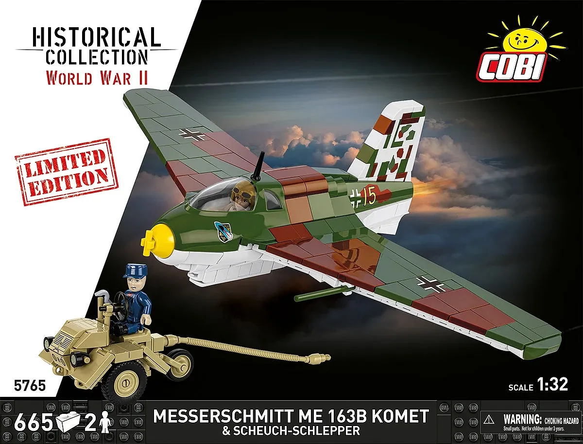 COBI 5765 Messerschmitt Me 163B Komet & Scheuch-Schlepper - Limitierte Edition