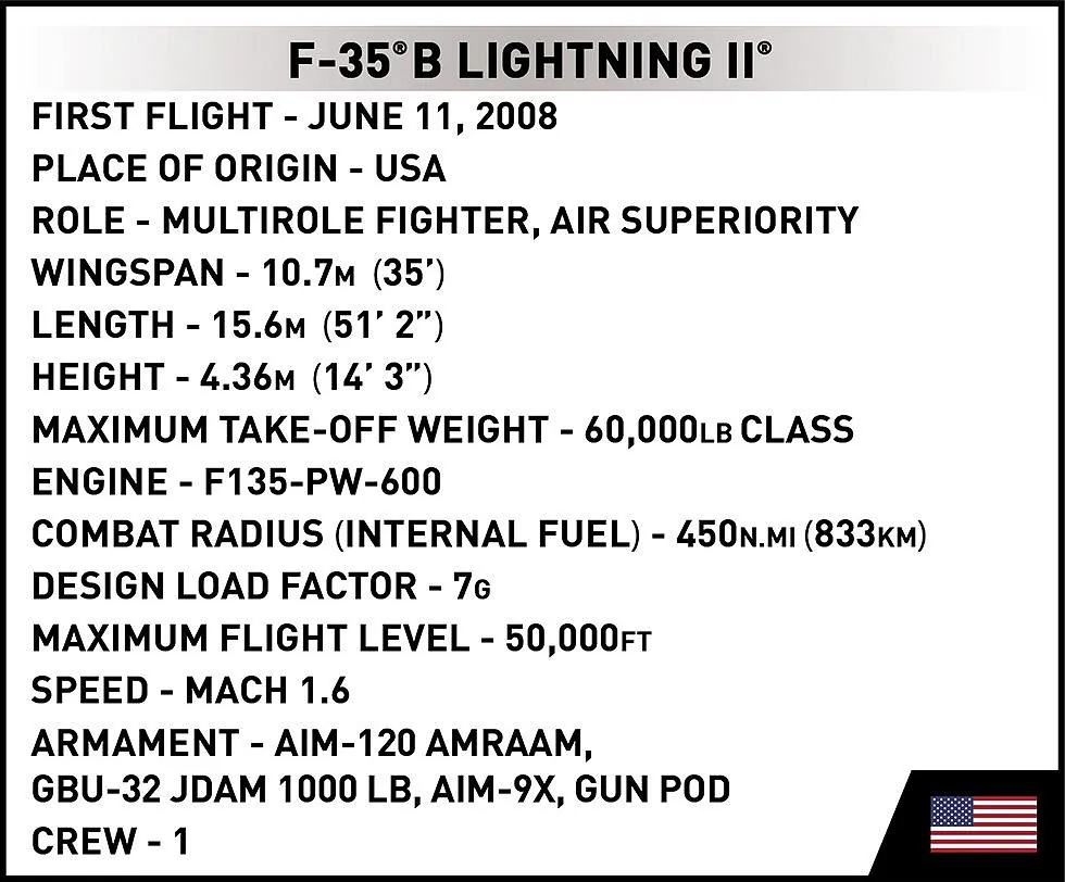 COBI 5830 F-35B Lightning II Royal Air Force