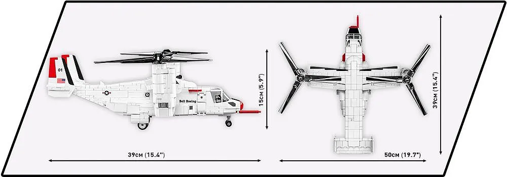 COBI 5835 Bell-Boeing V-22 Osprey Erstausgabe des Erstflugs
