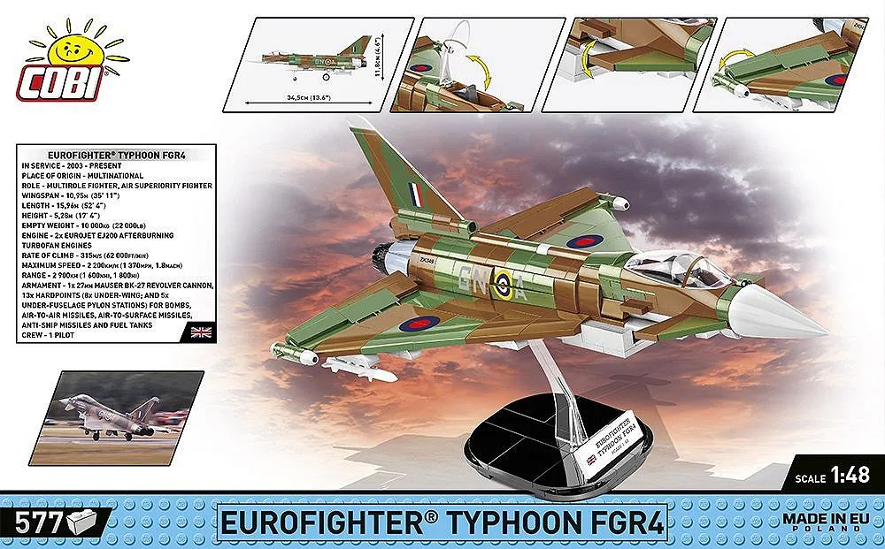 COBI 5843 Eurofighter Typhoon FGR4 "GiNA
