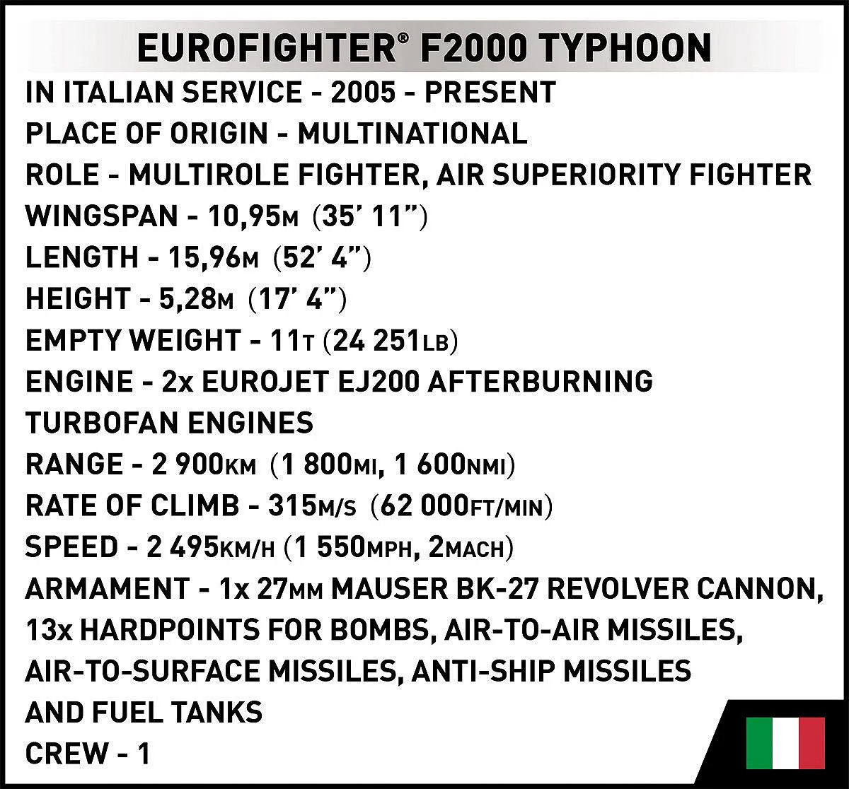 COBI 5849 Eurofighter F2000 Typhoon