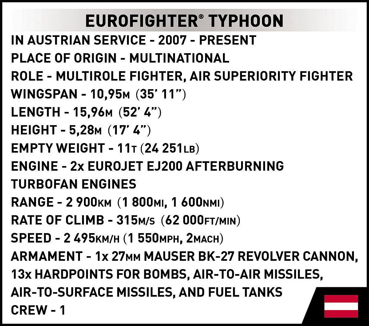 COBI 5850 Eurofighter Typhoon