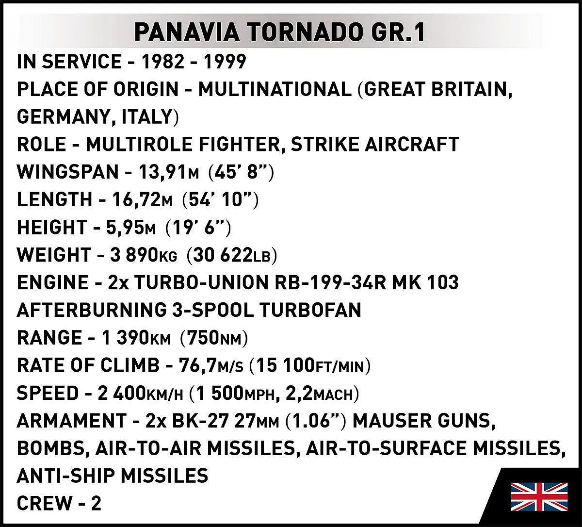 COBI 5852 Panavia Tornado GR.1
