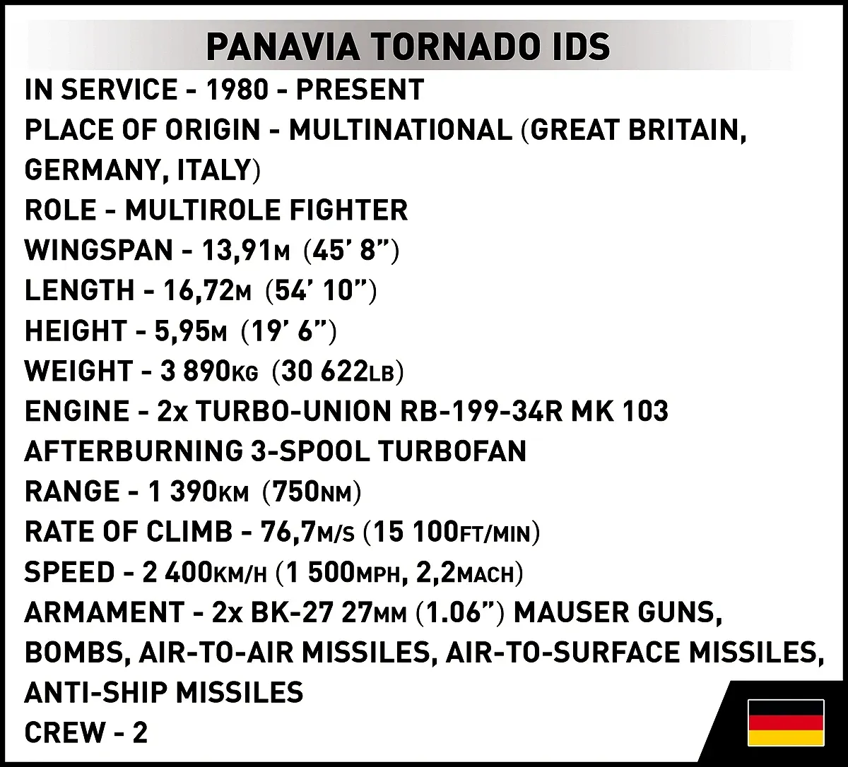 COBI 5853 Panavia Tornado IDS