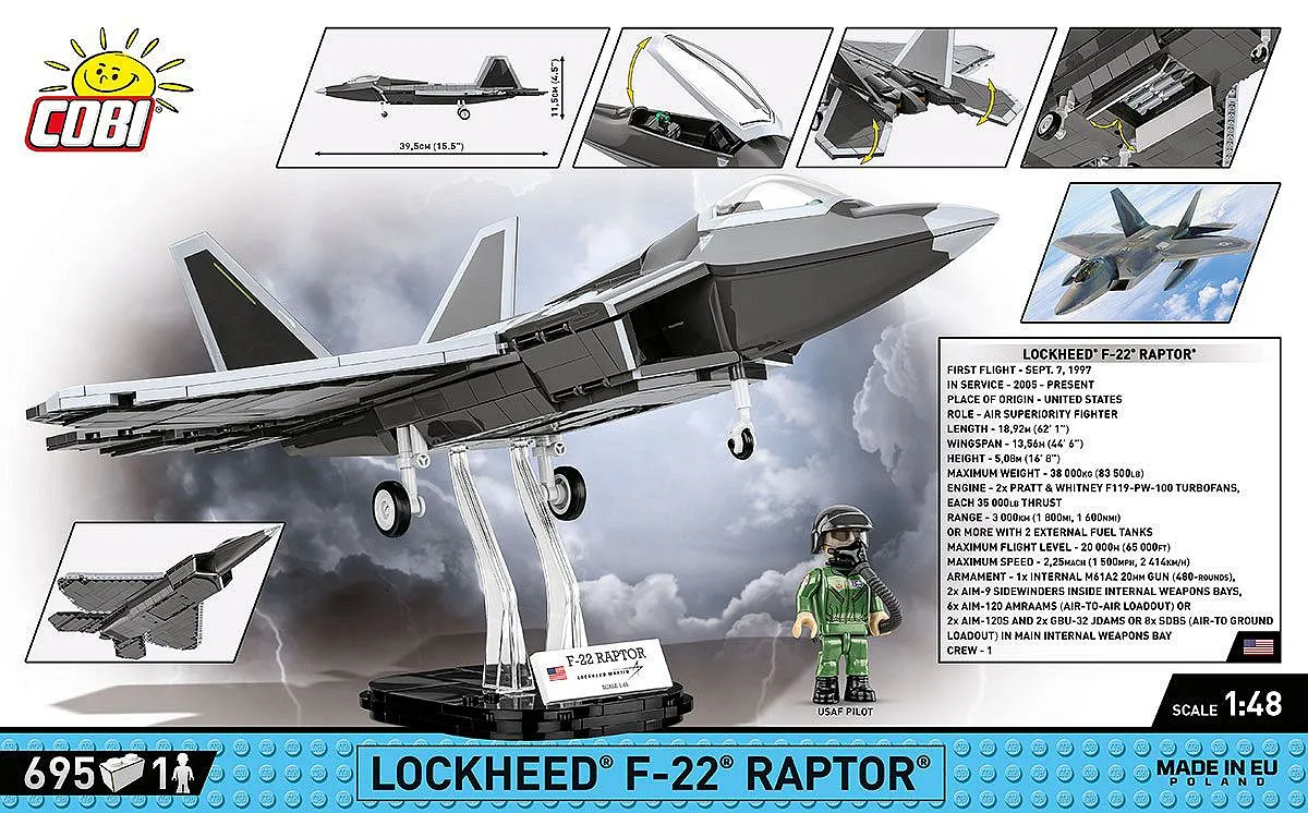COBI 5855 Lockheed F-22 Raptor