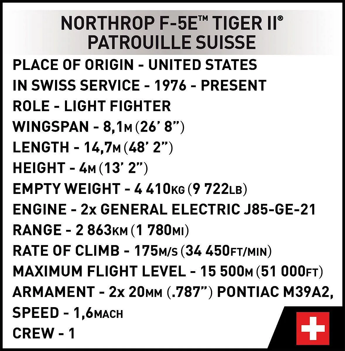 COBI 5857 Northrop F-5E Tiger II