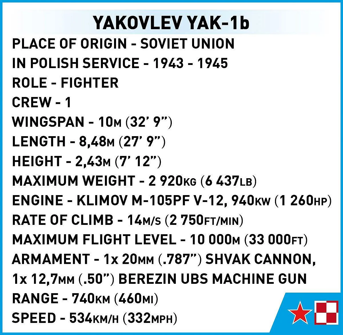 COBI 5863 Yakovlev Yak-1b
