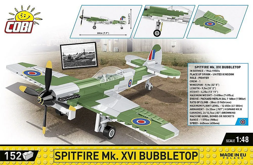 COBI 5865 Spitfire Mk. XVI Bubbletop