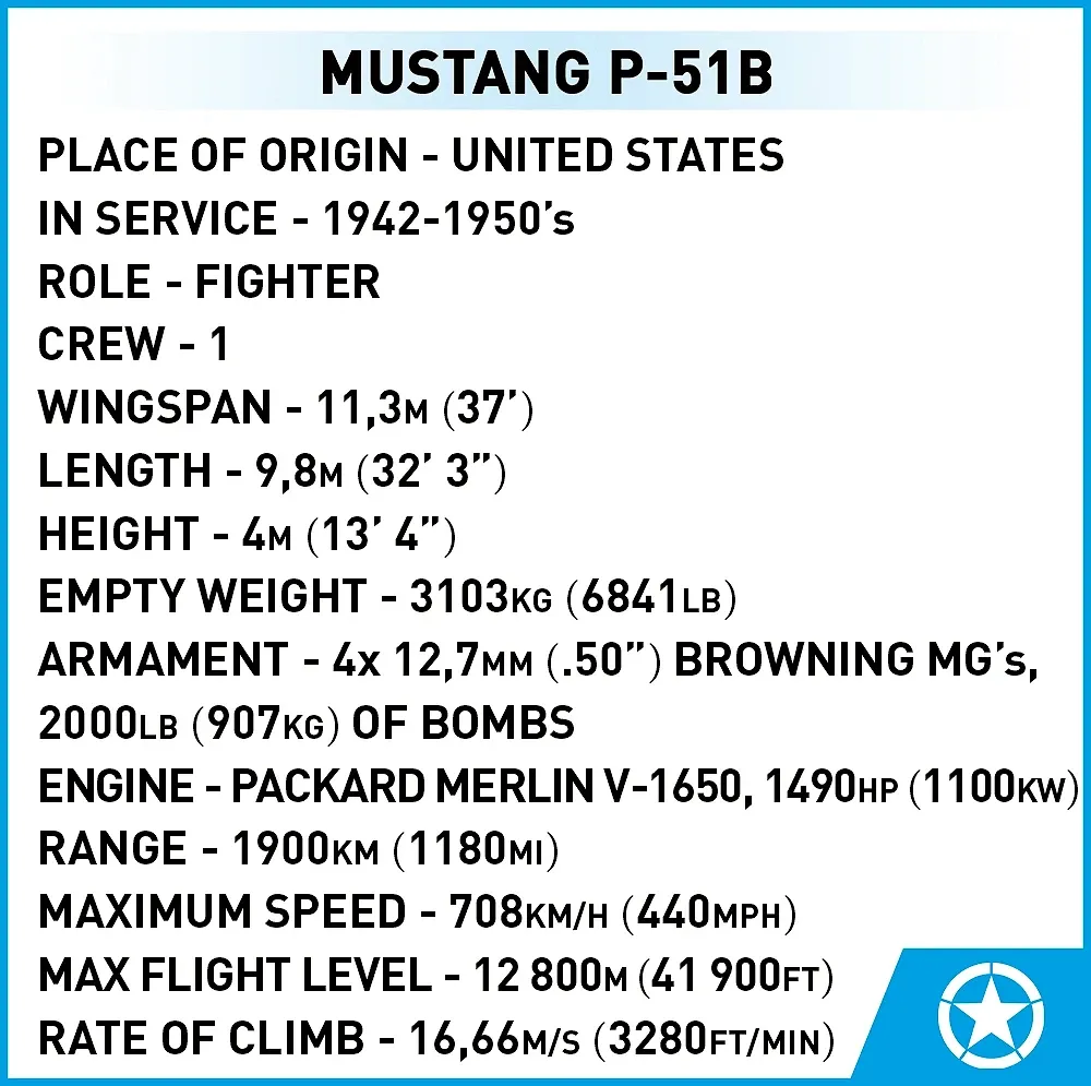 COBI 5869 Mustang P-51B