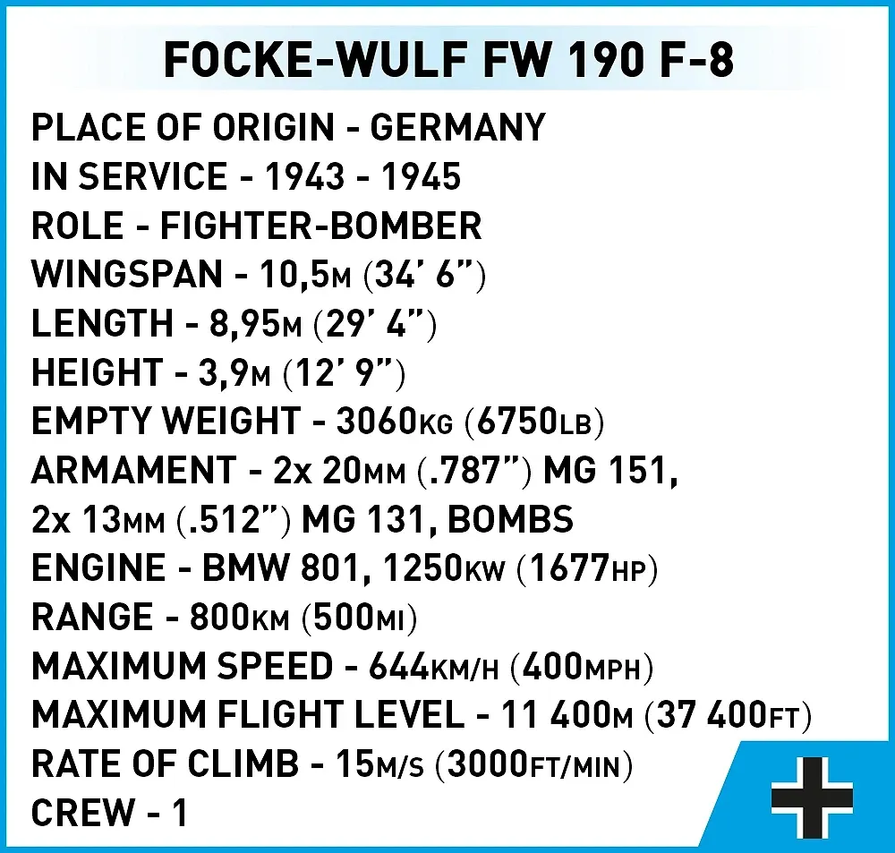 COBI 5871 Focke-Wulf Fw 190 F-8