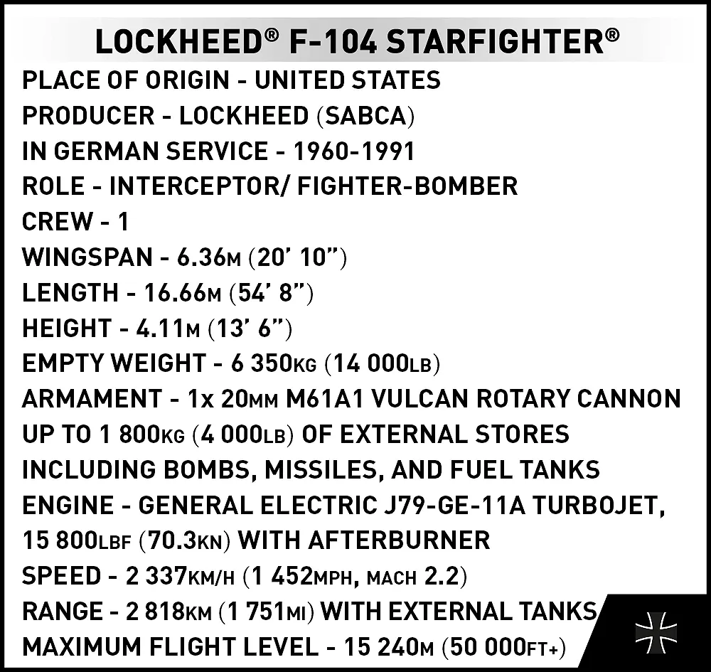 COBI 5907 Lockheed F-104 Starfighter