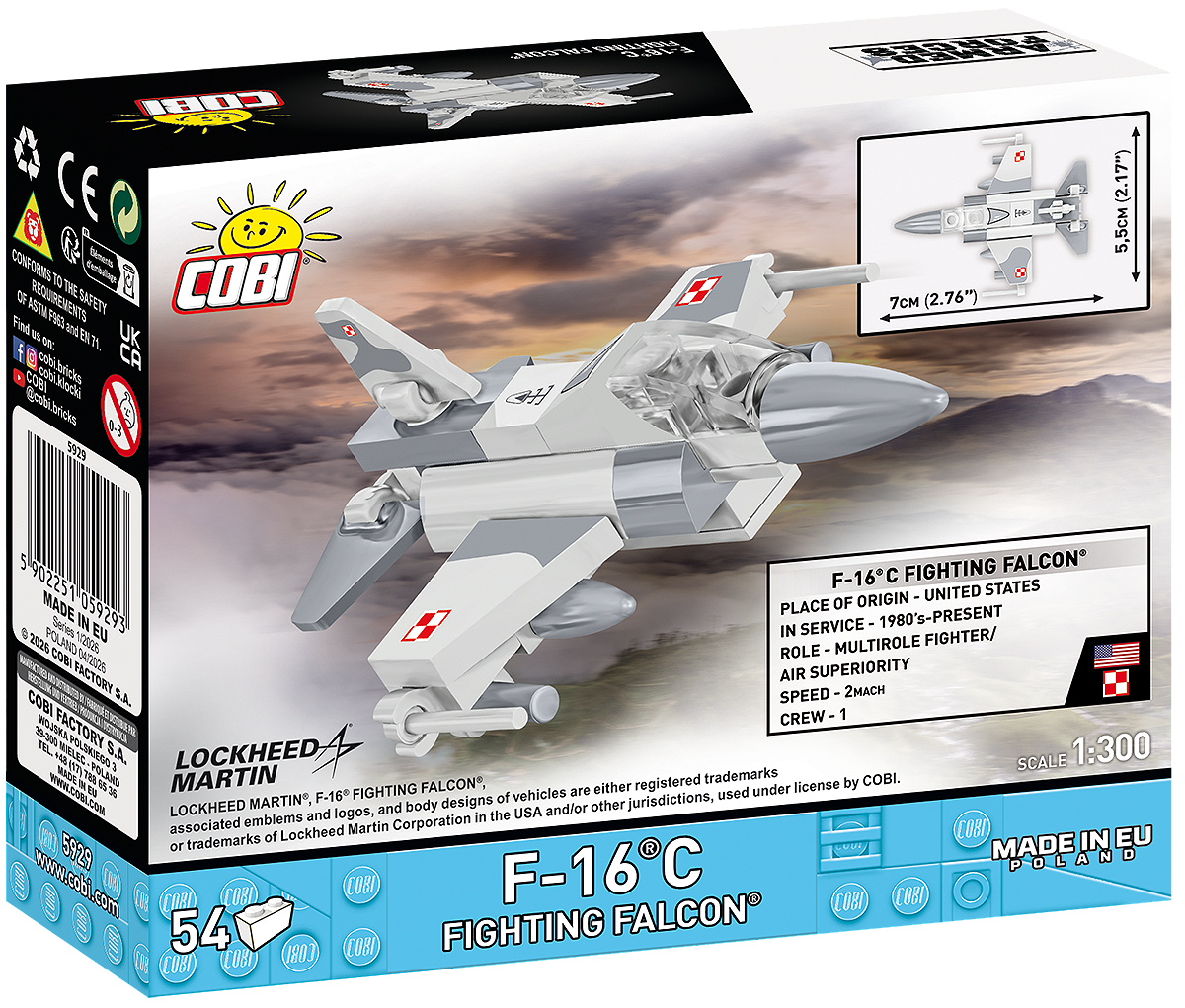 COBI 5929 F-16C Fighting Falcon 1:300