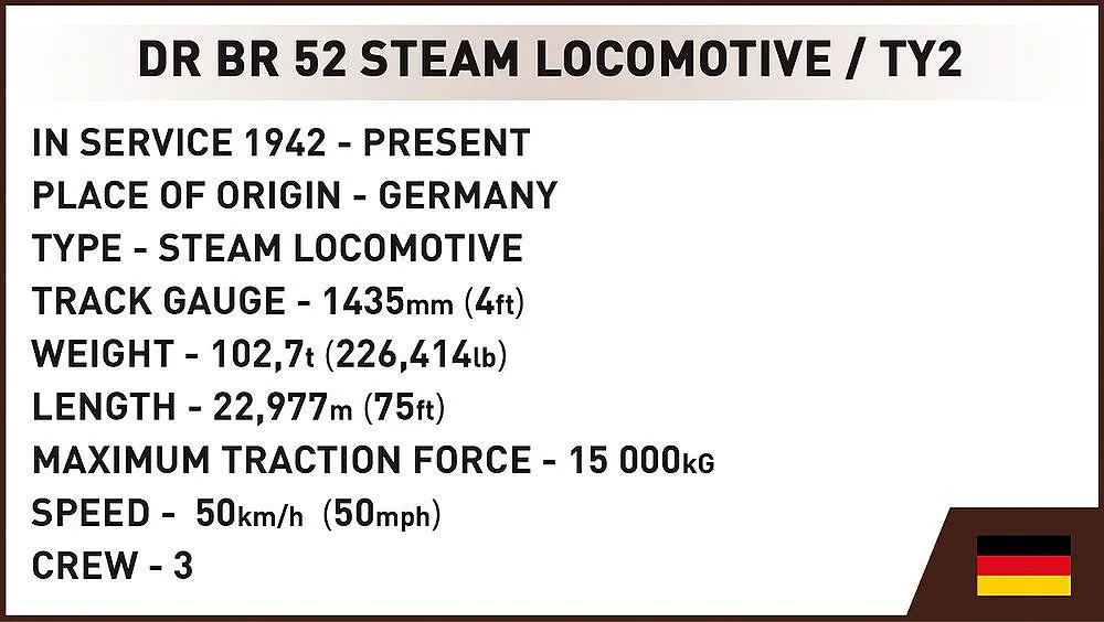 COBI 6280 DR BR 52 stoomlocomotief 2in1 - Executive Edition