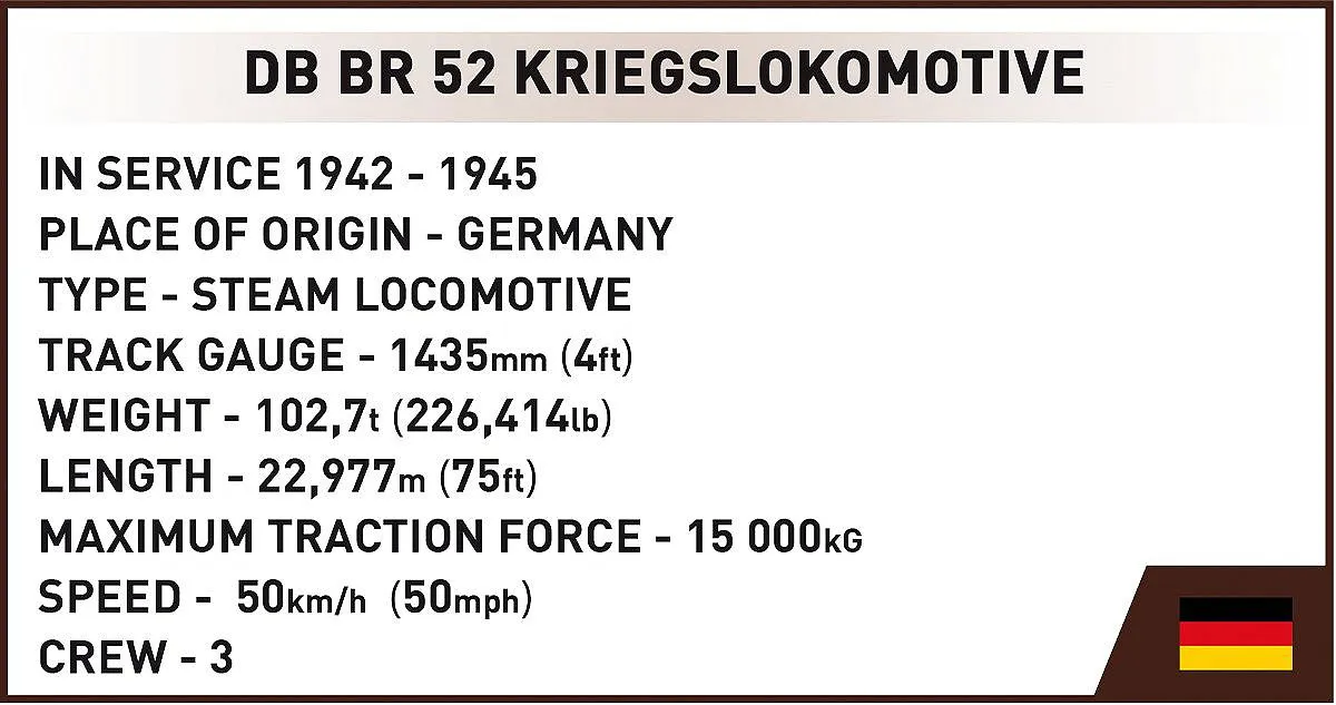 COBI 6281 Kriegslokomotive Baureihe 52