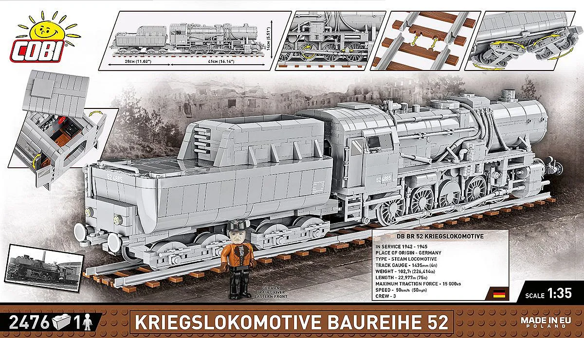 COBI 6281 Kriegslokomotive Baureihe 52