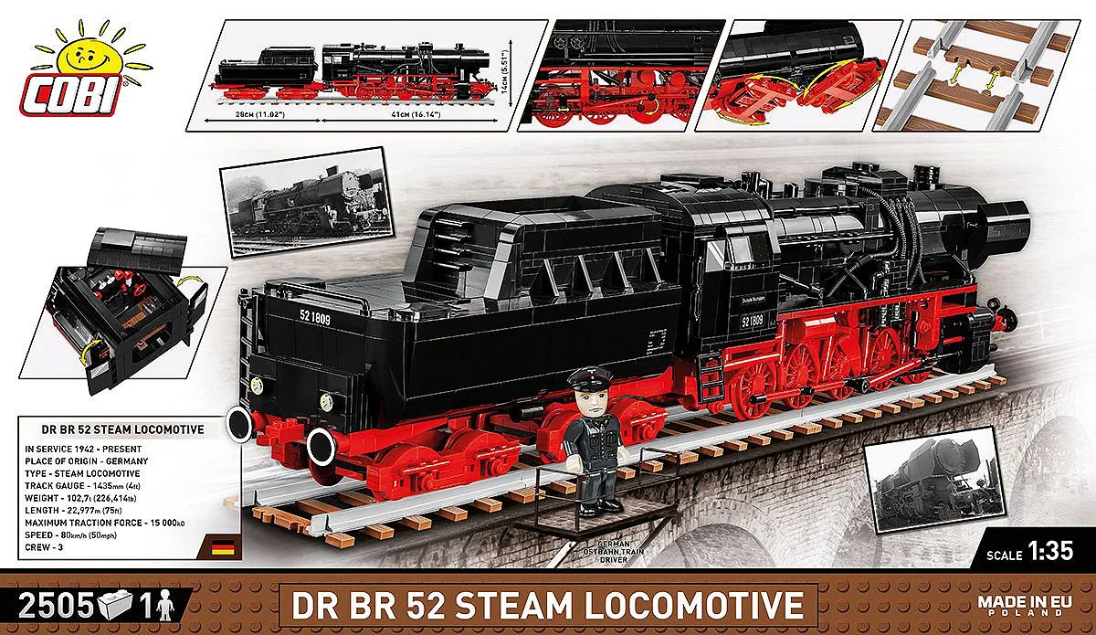 COBI 6282 DR BR 52 Dampflokomotive