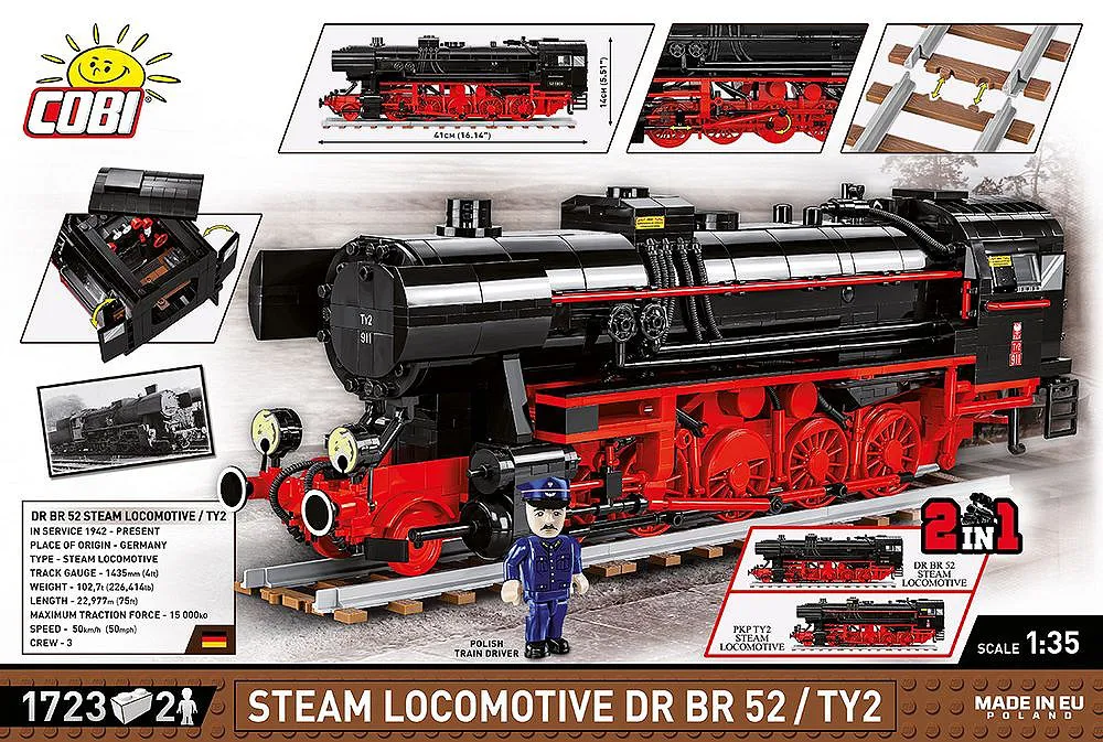 COBI 6283 DR BR 52/TY2 Dampflokomotive