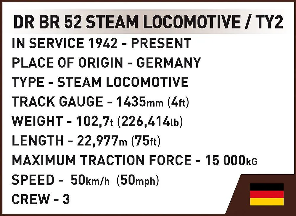 COBI 6283 DR BR 52/TY2 Dampflokomotive