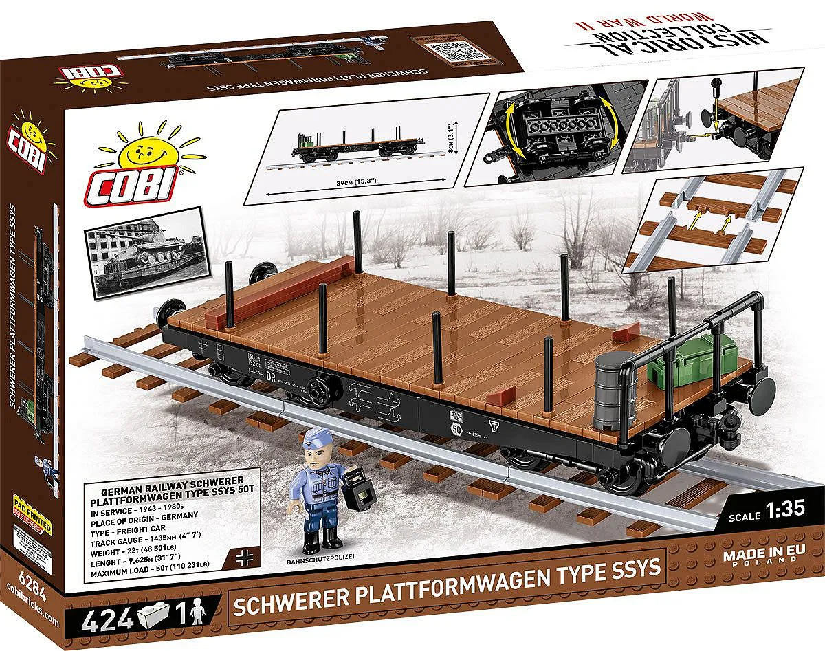 COBI 6284 Schwerer Plattformwagen Type SSYS