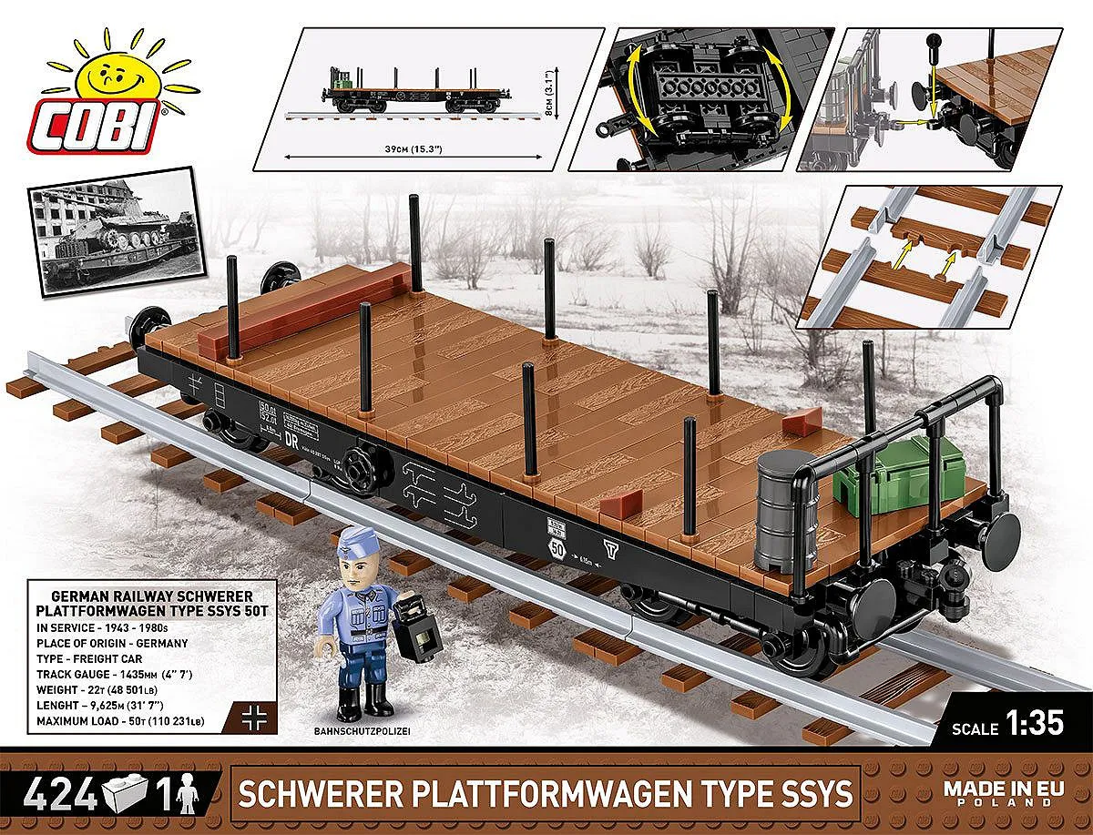 COBI 6284 Schwerer Plattformwagen Type SSYS