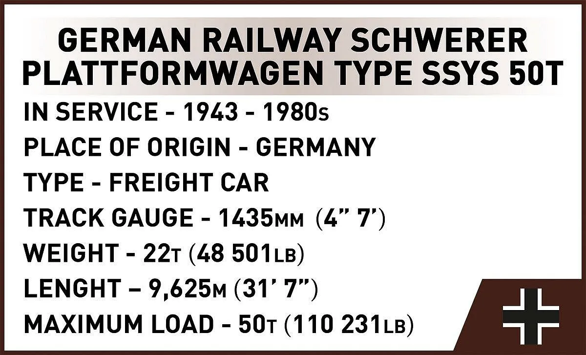 COBI 6284 Schwerer Plattformwagen Type SSYS
