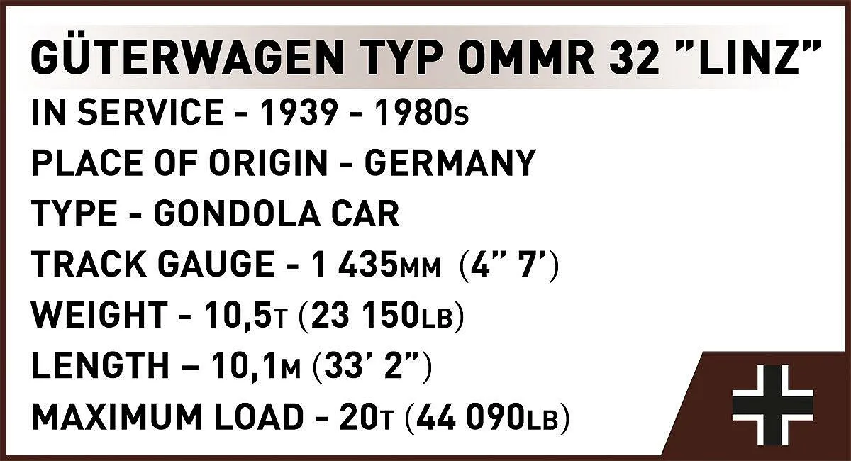 COBI 6285 Güterwagen type Ommr 32 LINZ