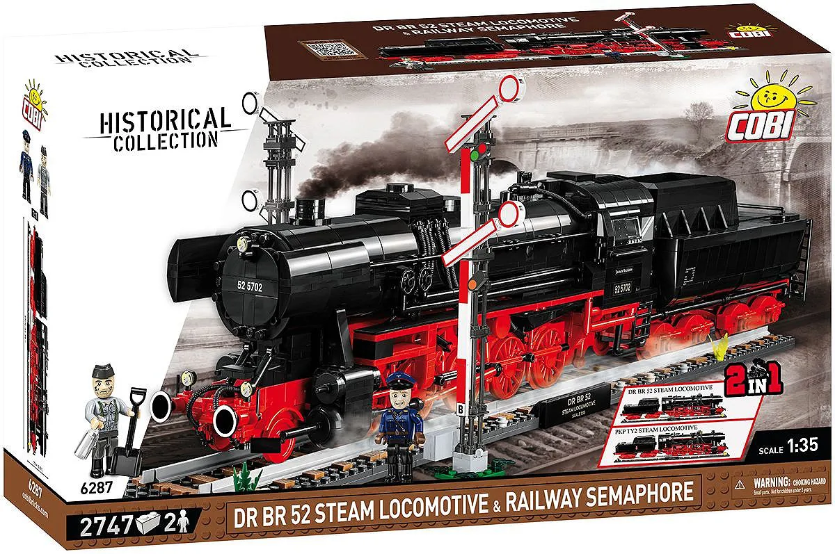 COBI 6287 DR BR 52 Steam Locomotive & Railway Semaphore