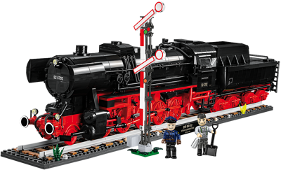 COBI 6287 DR BR 52 Stoomlocomotief & Spoorwegsein