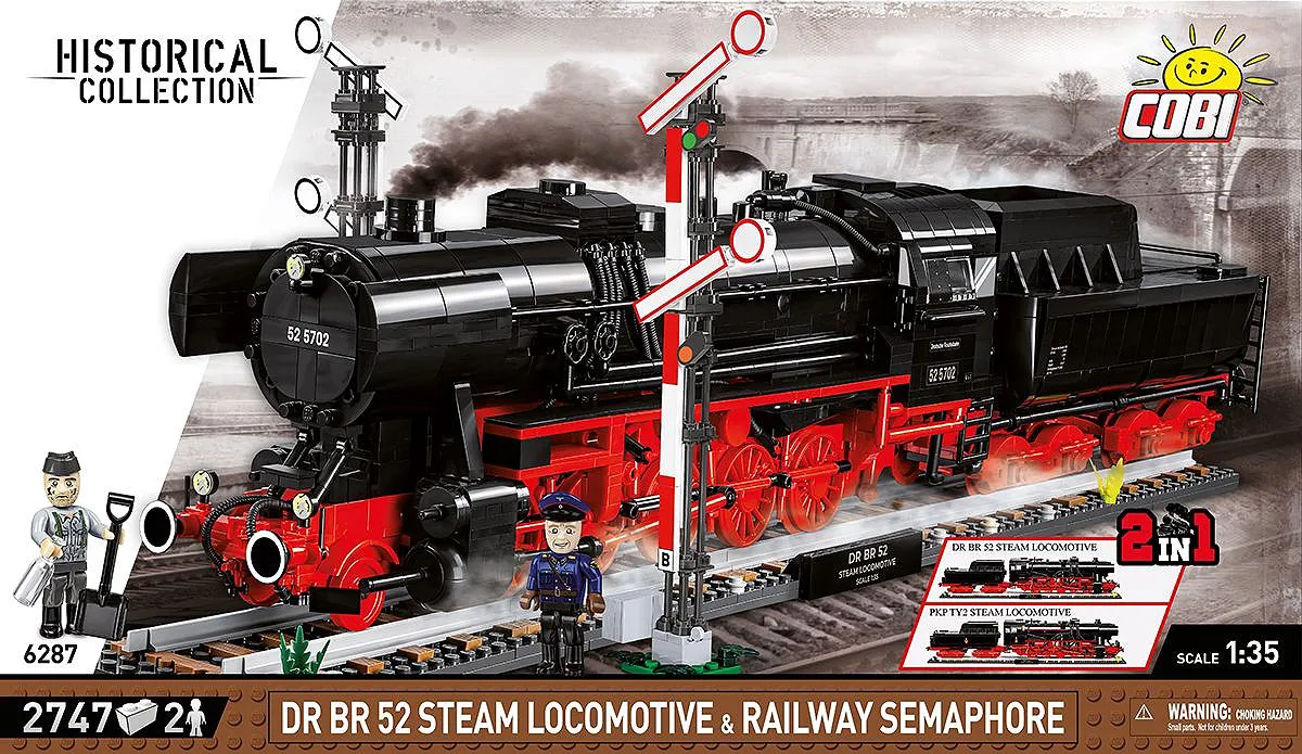 COBI 6287 DR BR 52 Steam Locomotive & Railway Semaphore