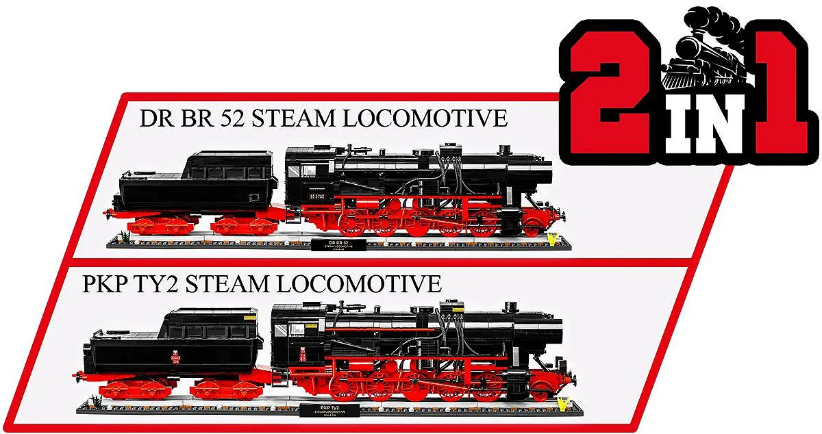 COBI 6287 DR BR 52 Steam Locomotive & Railway Semaphore