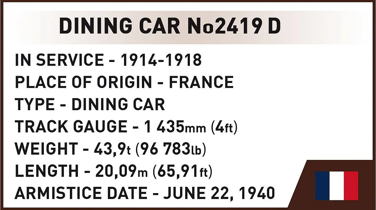 COBI 6289 Compiègne Wagon (22 June 1940)